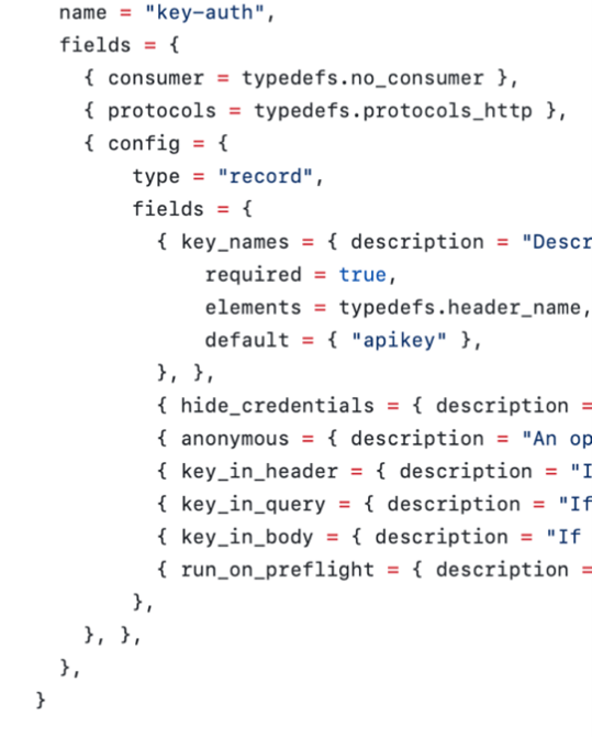 Figure 12. Example of missing vault and encryption support of key-auth plugin