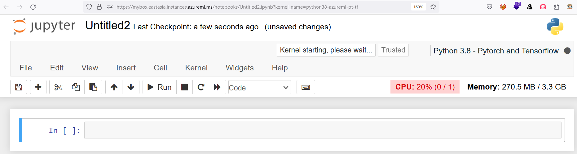 Figure 7. Using Jupyter notebook to access CI