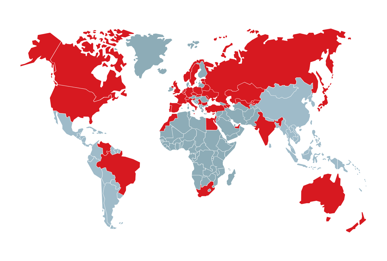 Countries in which Void Balaur email targets were located (companies were targeted via corporate email addresses; individuals were targeted via private email addresses)
